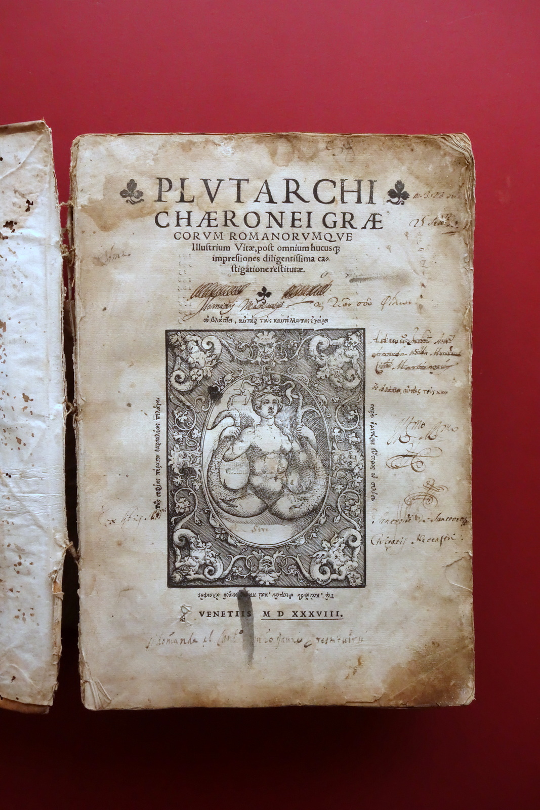 Plutarchi Chaeronei Graecorum Romanorumque Illustrium Vitae Rabanis Venezia 1538