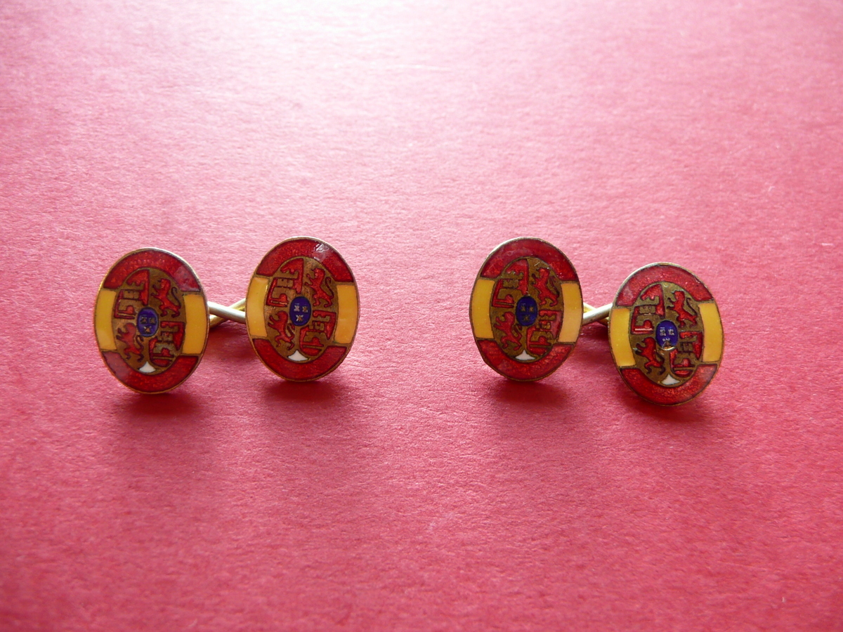 Polsini Smaltati Falange Spagnola Guerra di Spagna Anni '30 Originali