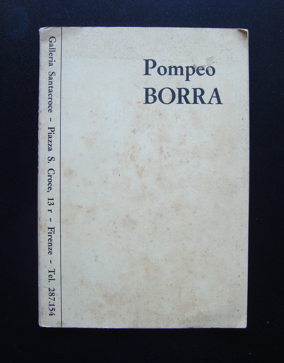 Pompeo Borra Catalogo Galleria Santacroce 1963 Firenze Arte Pittura
