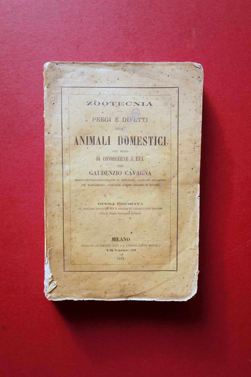 Pregi e Difetti degli Animali Domestici Gaudenzio Cavagna Salvi Milano …