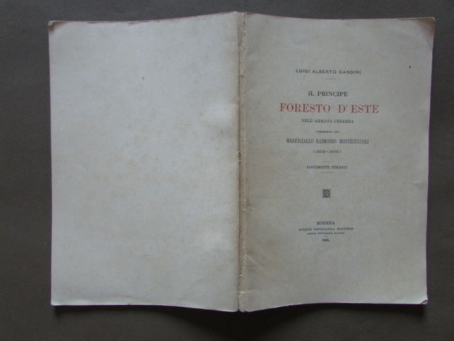 Principe Foresto D'Este Armata Cesarea Montecuccoli Gandini Modena 1893 Storia