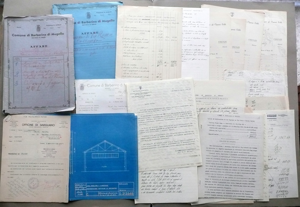 Progetto Carteggio Frosali Sala Riunioni Annessa Casa Del Fascio Mugello …