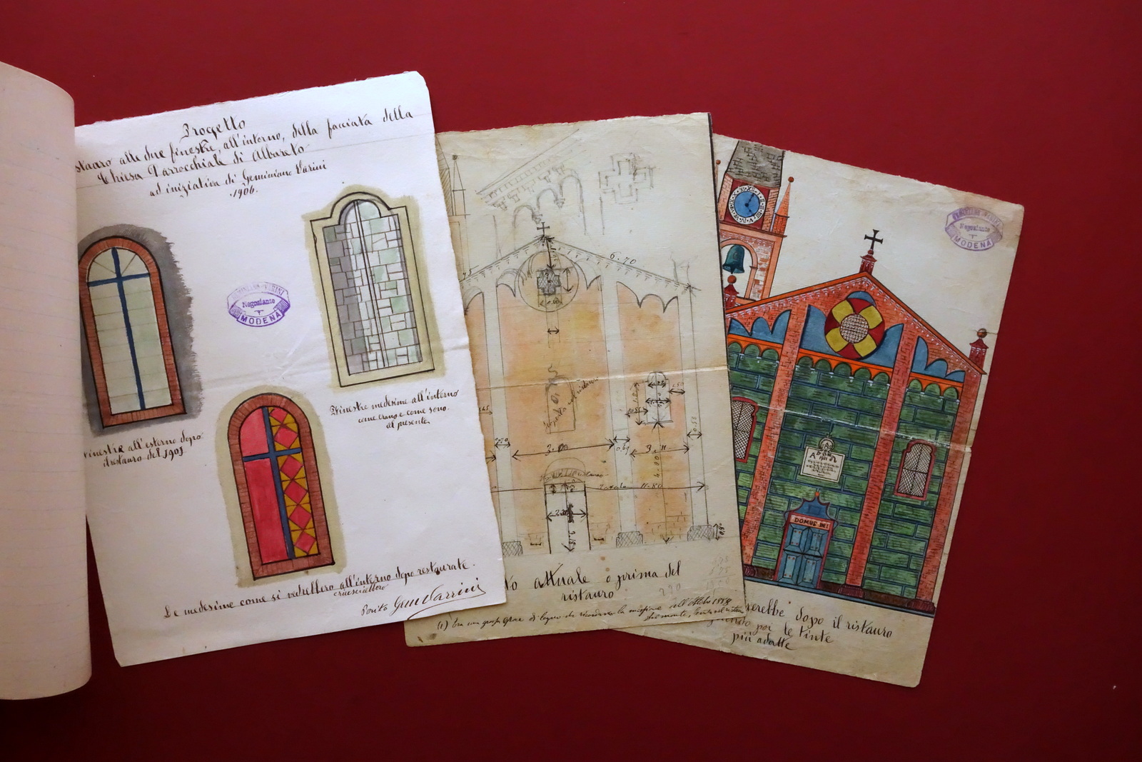 Progetto di Restauro di Due Finestre Chiesa di Albareto Modena …
