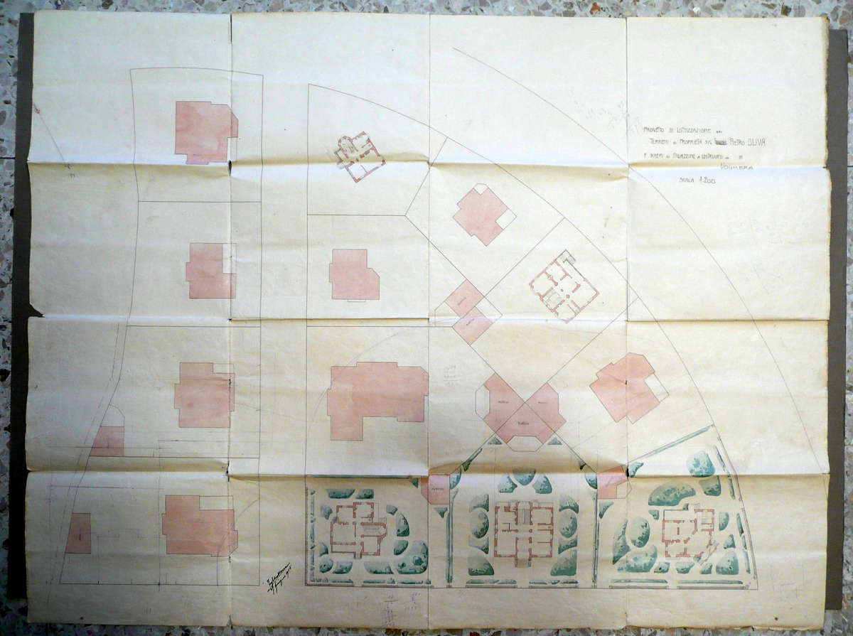 Progetto Lottizzazione Terreni Pietro Oliva Schemi di Palazzine Voghera 1905