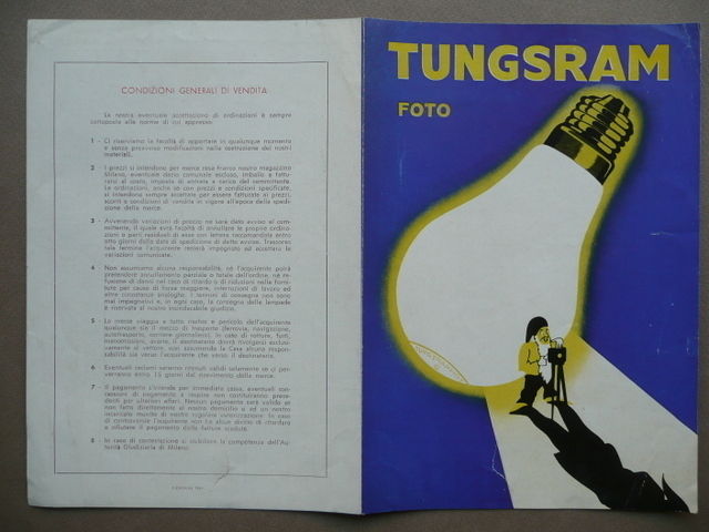 Pubblicit‡ Brossura Tungsram Fotografia Lampade Prese Ingrandimenti 1955 Prezzi