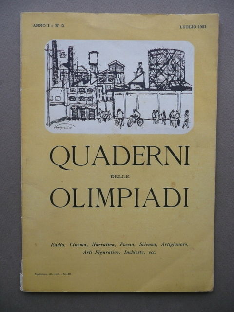 Quaderni Delle Olimpiadi Dalla Mea Zavattini Levi Vespignani Anno 1 …
