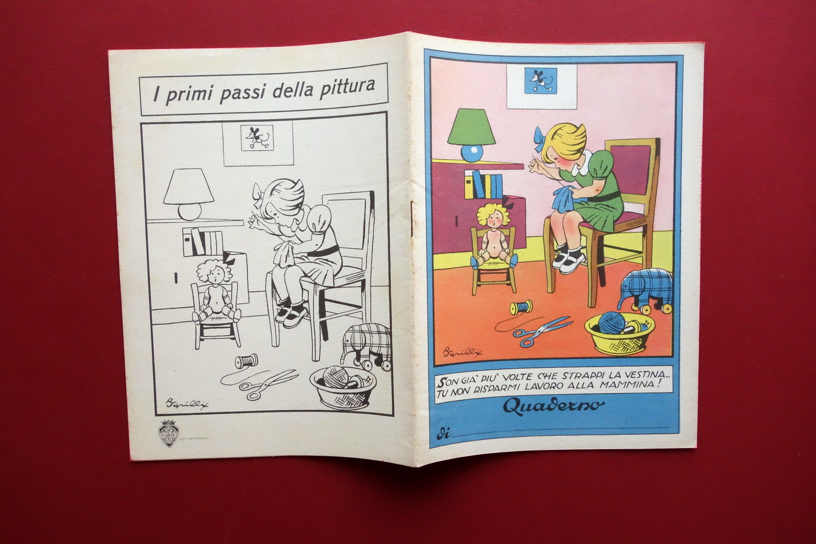 Quaderno scolastico non scritto anni 50 I Primi passi della …