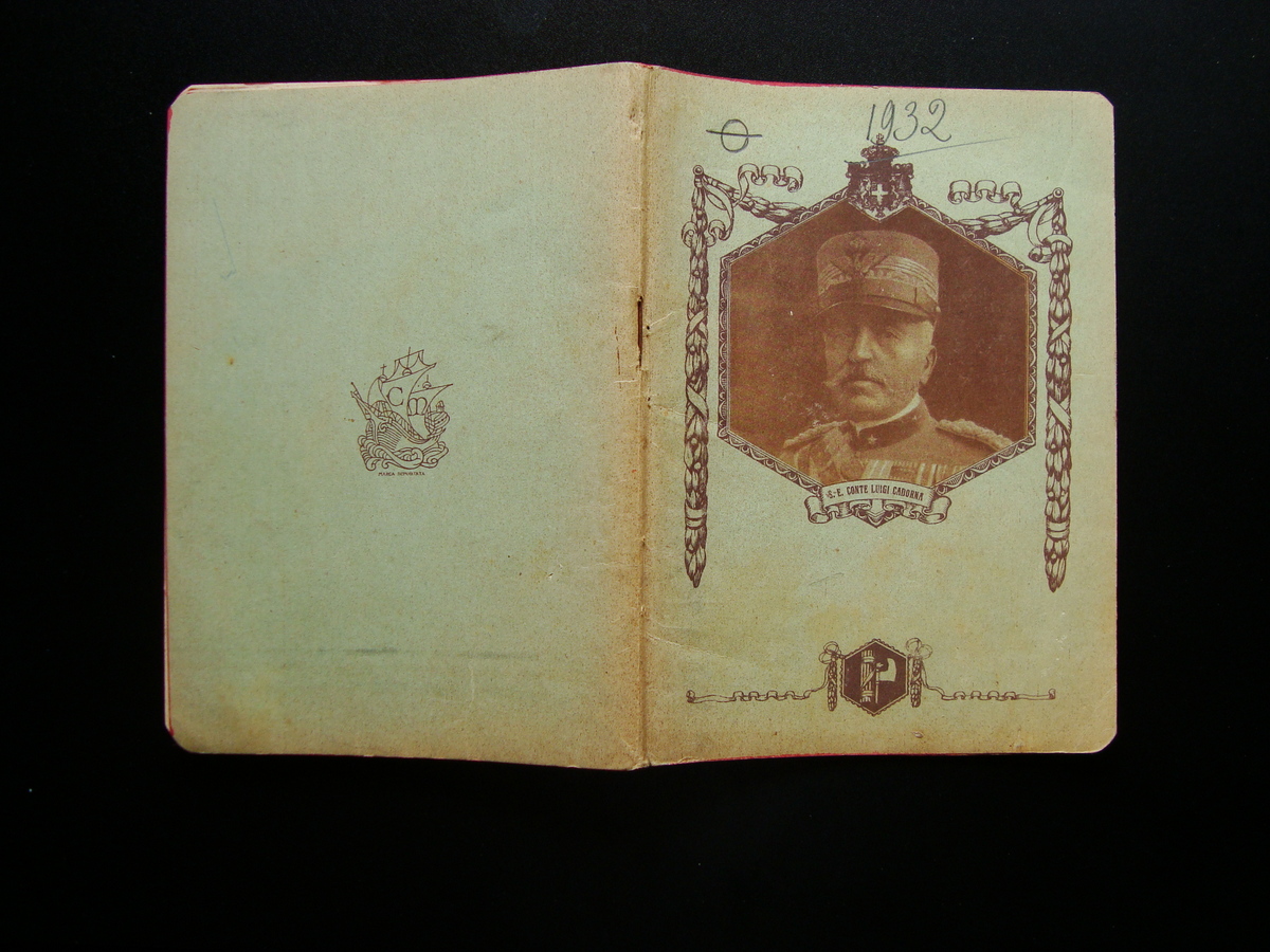 Quaderno scolastico scritto Conte Luigi Cadorna 1932 fascismo