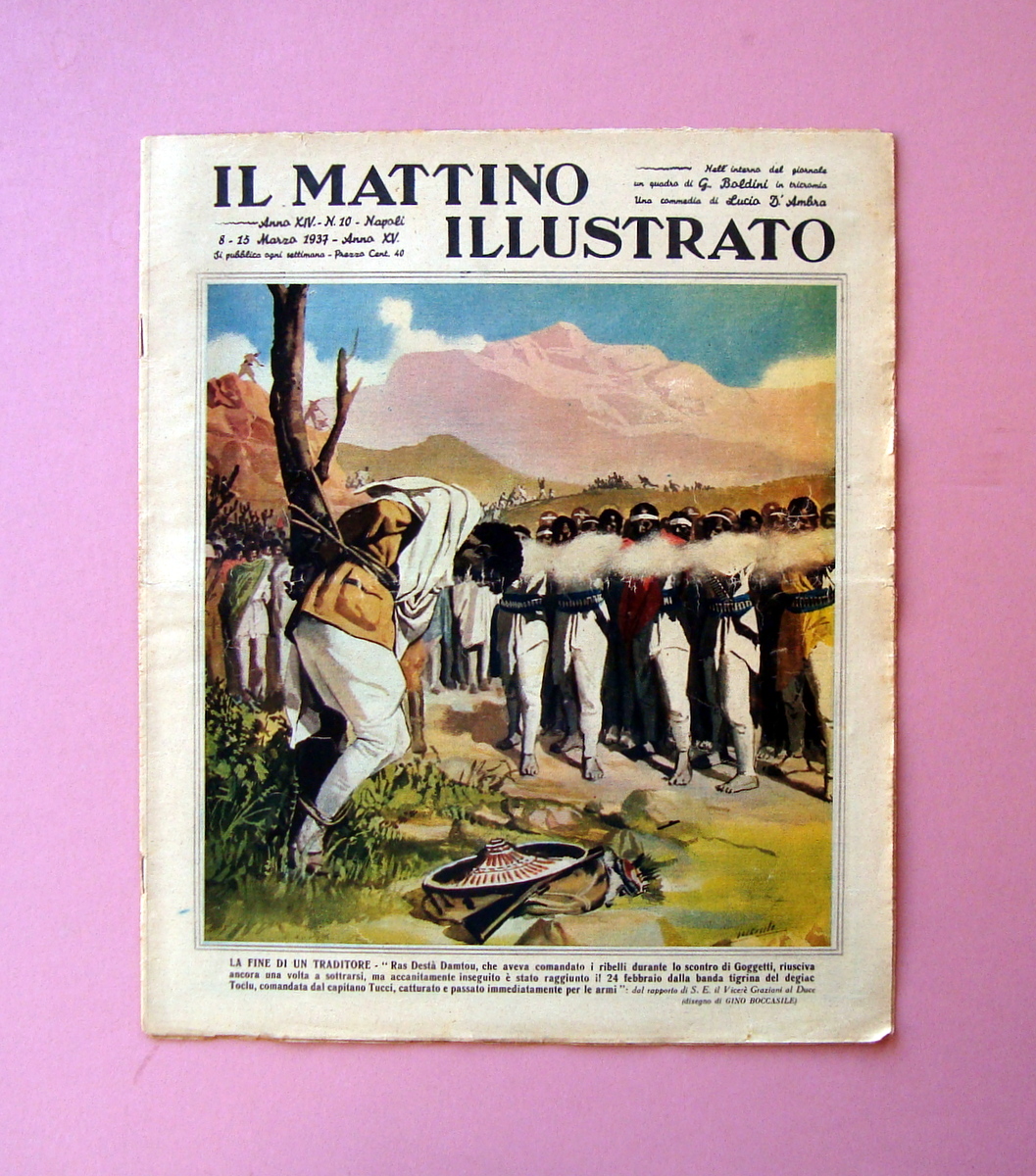Ras Destà Damtou fucilazione Goggetti Il Mattino Illustrato n 10 …