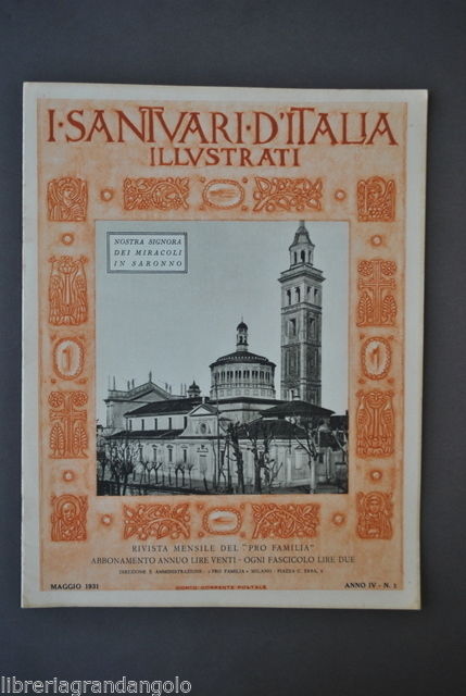 Religione Rivista Santuari Italia Nostra Signora dei Miracoli in Saronno …