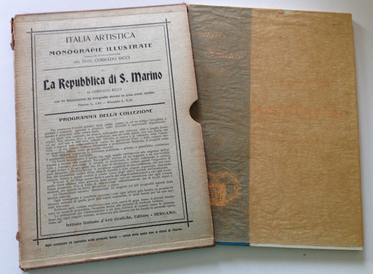 RICCI CORRADO LA REPUBBLICA DI SAN MARINO BERGAMO ARTI GRAFICHE …