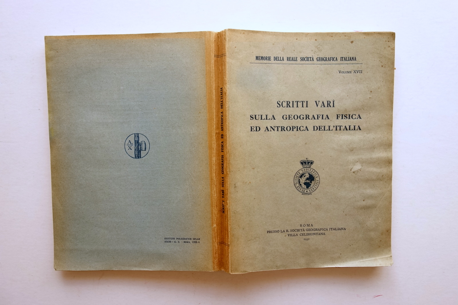 Ricerche sugli Insediamenti Rurali in Italia Geografia Fisica Antropica 1932