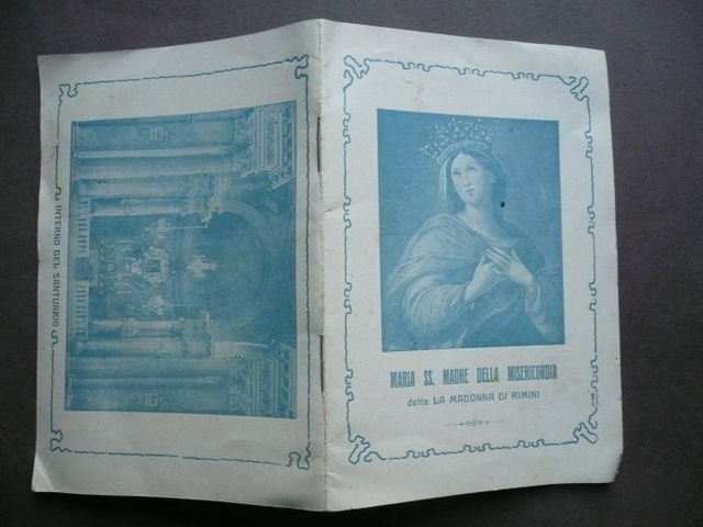 Rimini Romagna Santuario S.Chiara Ricordi Preghiere Storia Miracoli Santino 1916