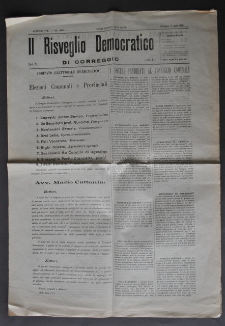 Risveglio Democratico Correggio Programma Elettorale Capretti Reggio 1905