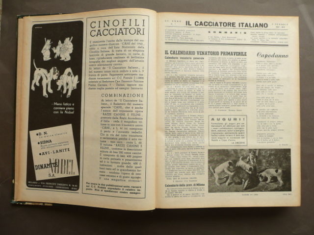 Rivista Cacciatore Italiano Notizie Caccia Pesca Annata Completa 1941