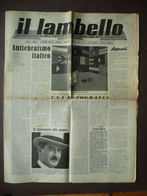 Riviste Lambello Universit‡ Vent'anni Aviazione Caccia CR.32 Chiaudrero 1938