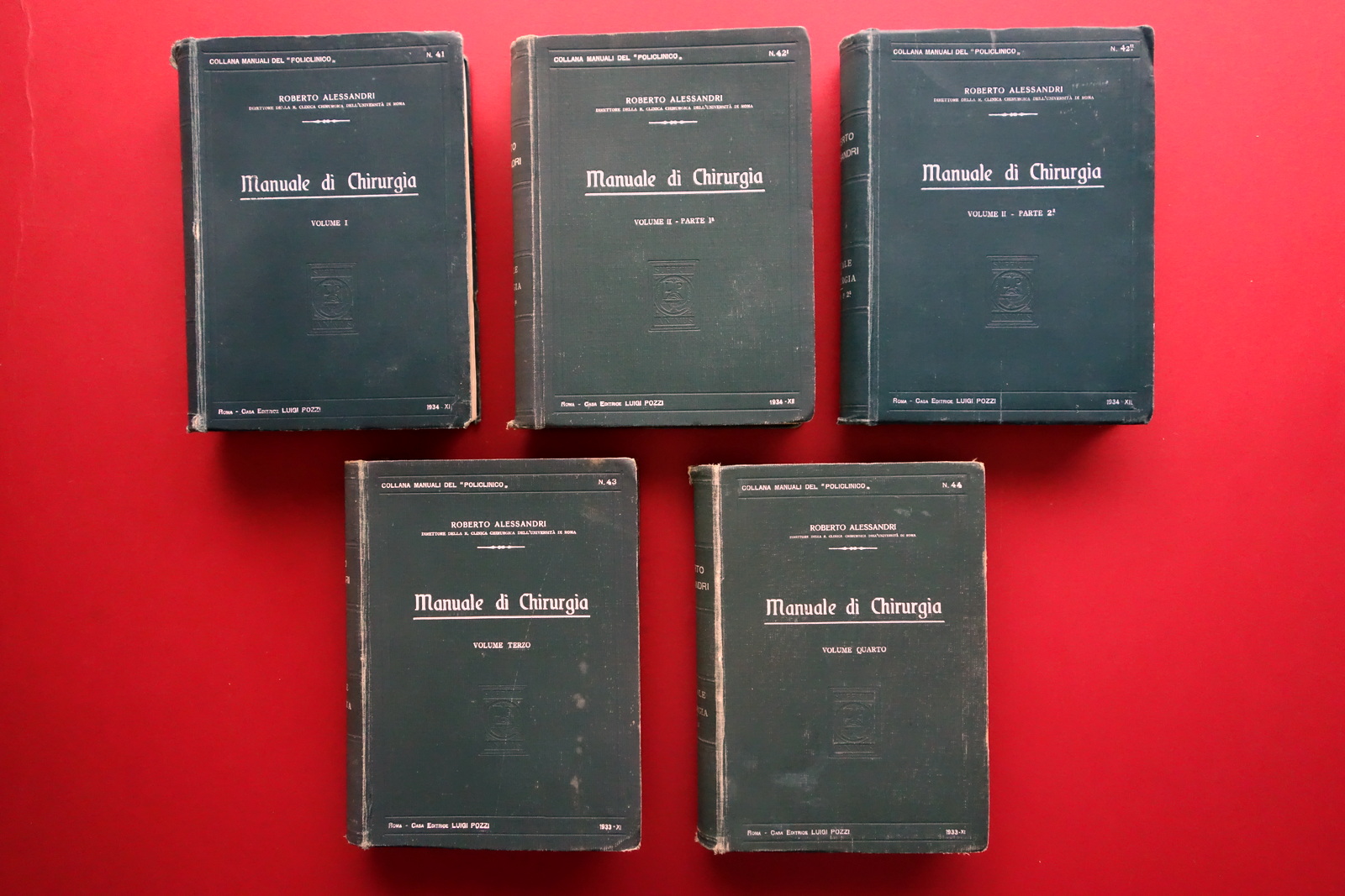 Roberto Alessandri Manuale di Chirurgia 4 Volumi in 5 Tomi …
