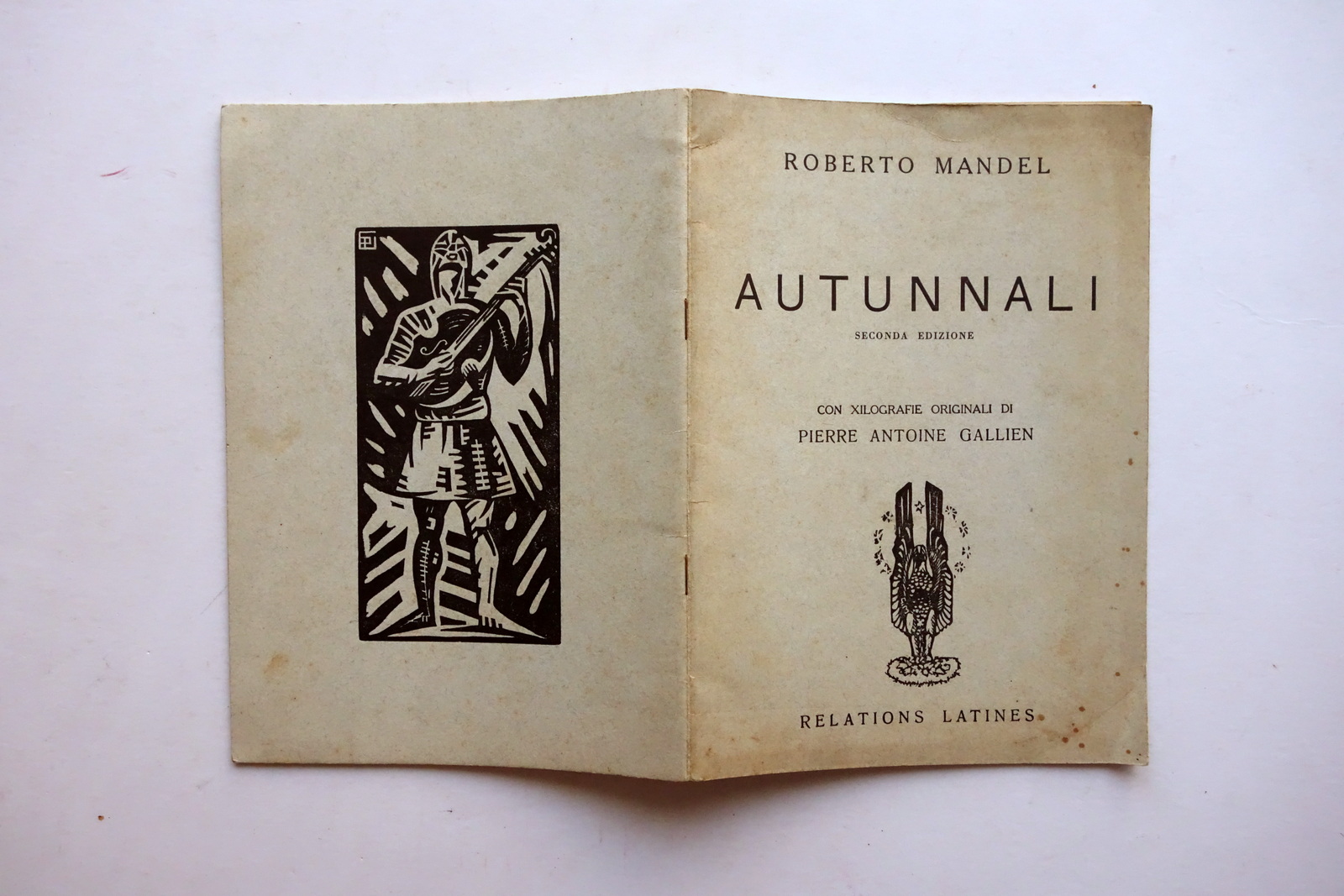 Roberto Mandel Autunnali Xilografie di P. A. Gallien Relations Latines …