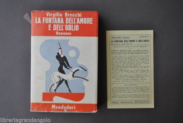 Romanzi Letteratura La Fontana Amore e Oblio Brocchi Verona 1939