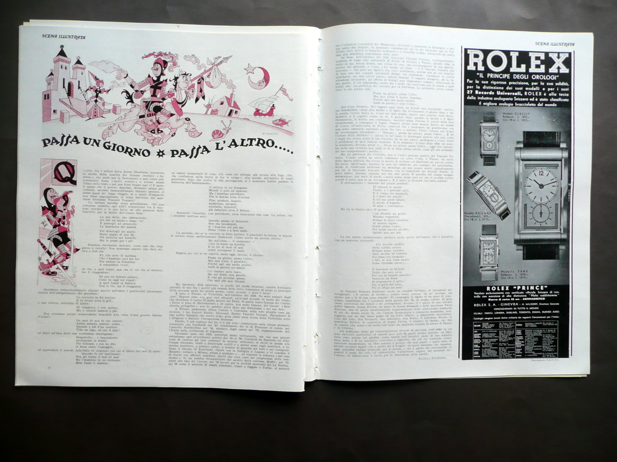 Rubino Passa un Giorno Passa l'Altro Illustrazioni Scena Illustrata 1937