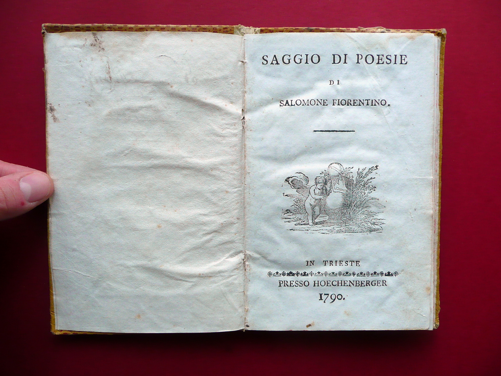 Saggio di Poesie di Salomone Fiorentino Hoechenberger Trieste 1790
