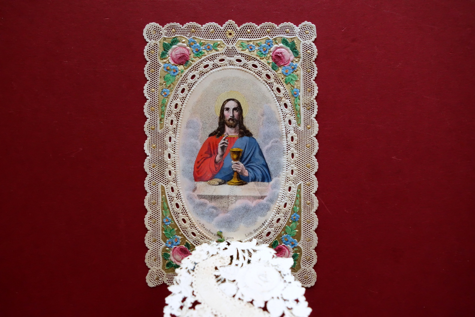 Santino per Ricordo 1∞ Comunione Ges˘ Cristo Traforato Mobile Fine …