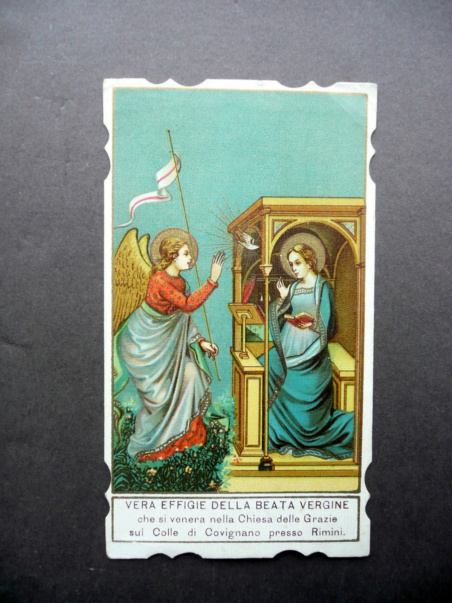 Santino Vera Effigie Beata Vergine Grazie Colle di Covignano Rimini …