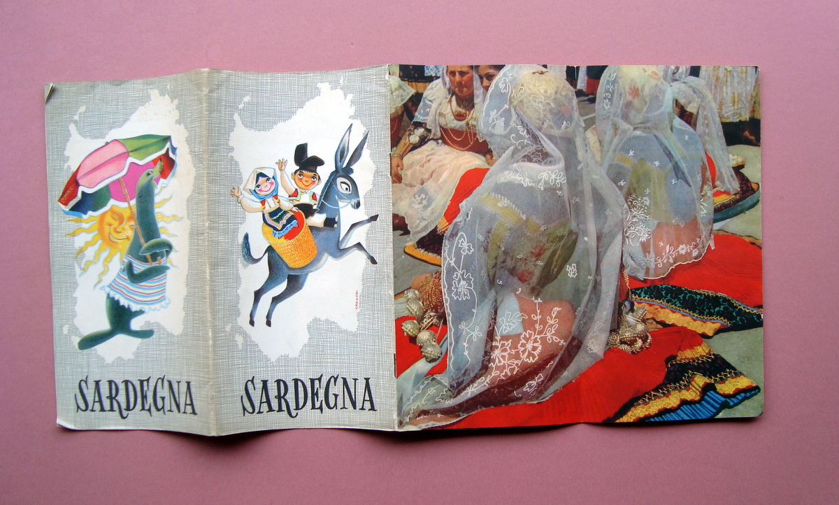 Sardegna Grande pieghevole Turistico Cagliari Nuoro Alghero Iglesias