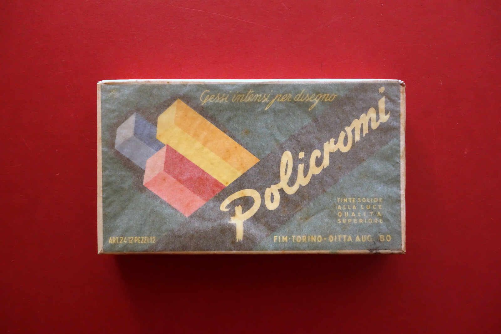 Scatola Gessi Intensi per Disegno Policromi Tinte Solide Ditta AUG …