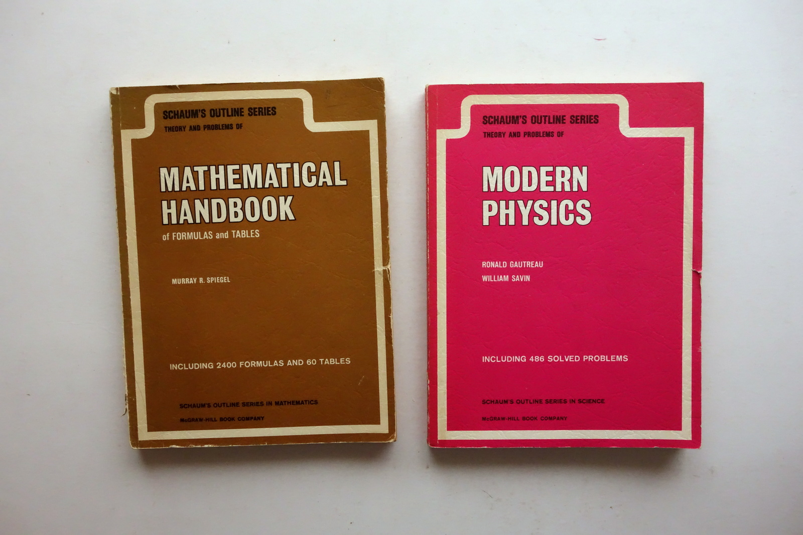 Schaum's Outline Series Modern Physics Mathematical Handbook McGraw Hill 2 …