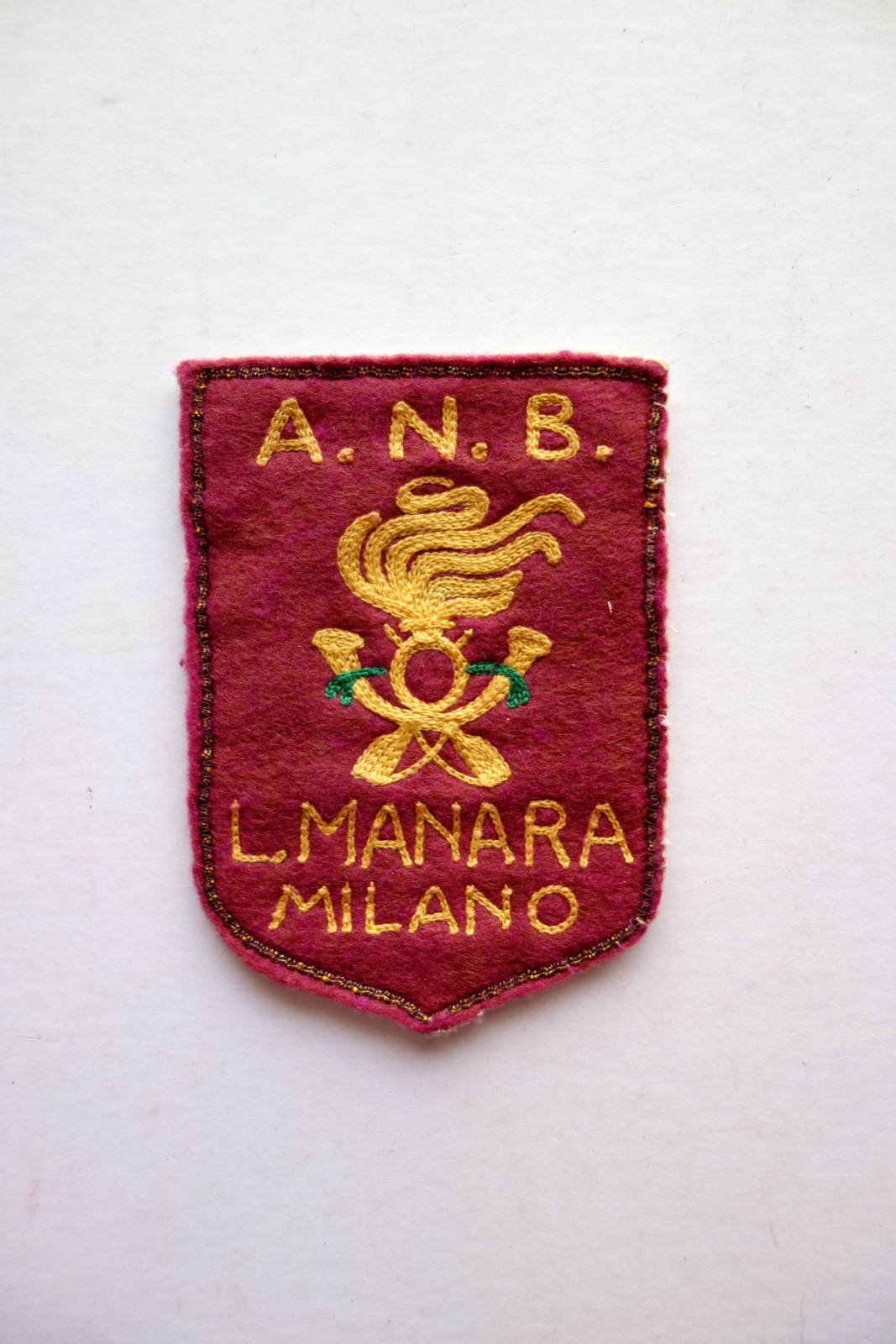 Scudetto Associazione Nazionale Bersaglieri L. Manara Milano Originale