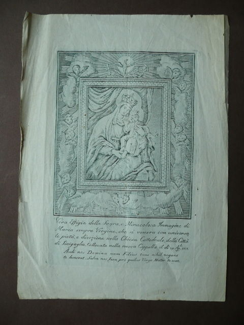 Senigallia Immagini Maria Sempre Vergine Incisioni'800 Stampe popolari religiose