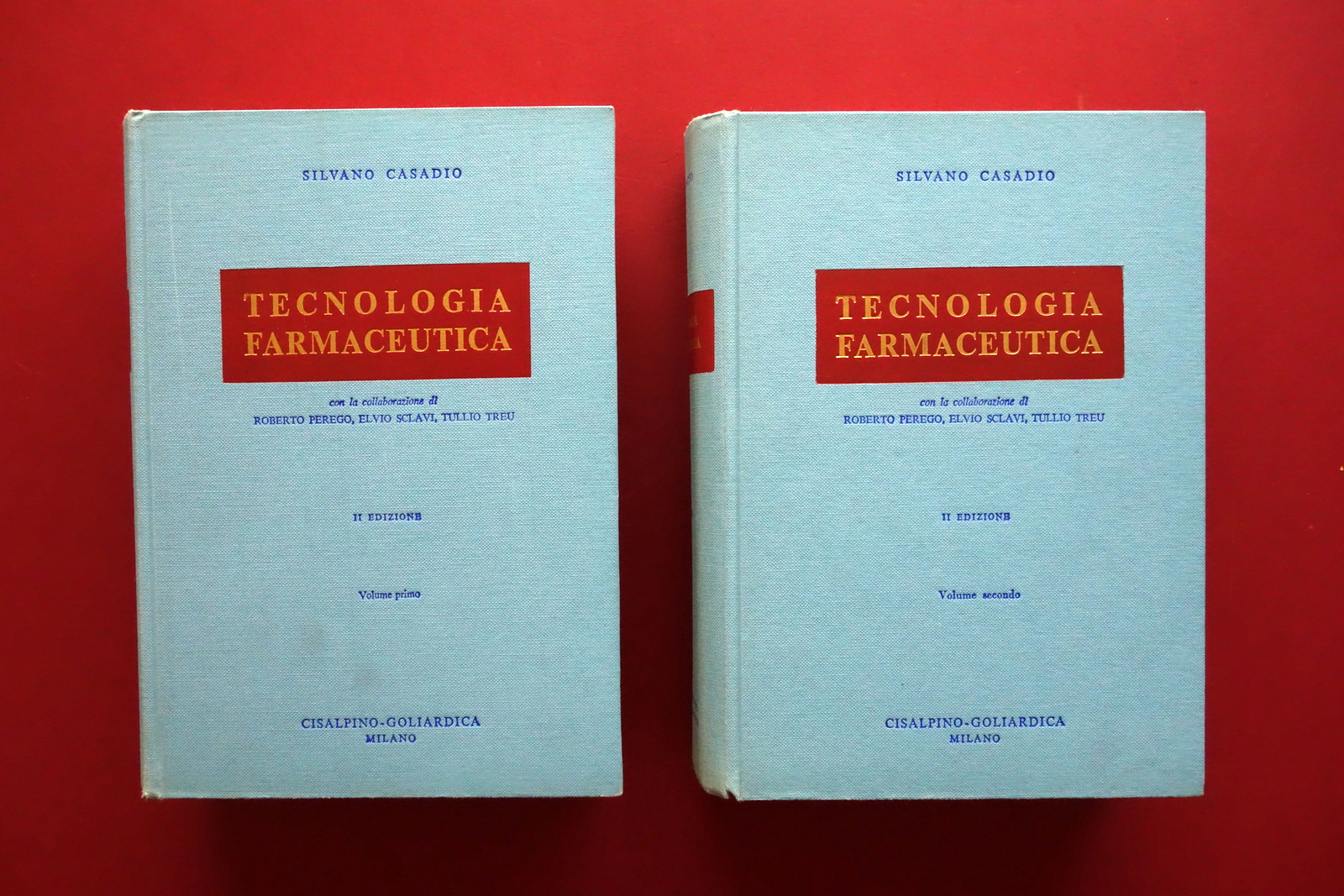 Silvano Casadio Tecnologia Farmaceutica Cisalpino-Goliardica 1972 2 Volumi