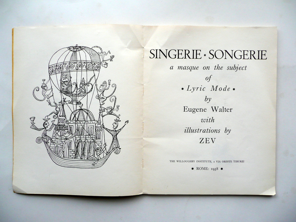 Singerie Songerie a Masque on the Subject of Lyric Mode …