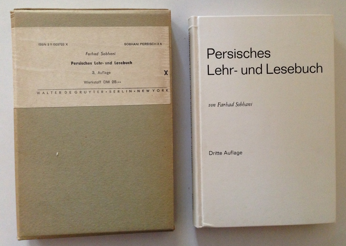 Sobhani Persisches Lehr und Lesebuch Dritte Auflage Gruyter 1971