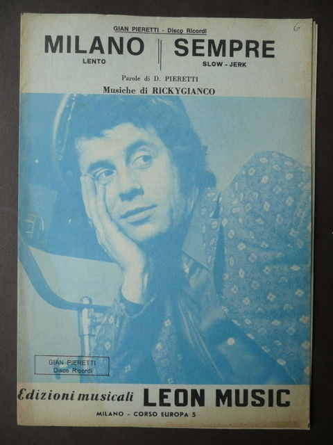 Spartiti 1971 Gian Pieretti Musica Sempre Milano Ricky Gianco Ricordi …