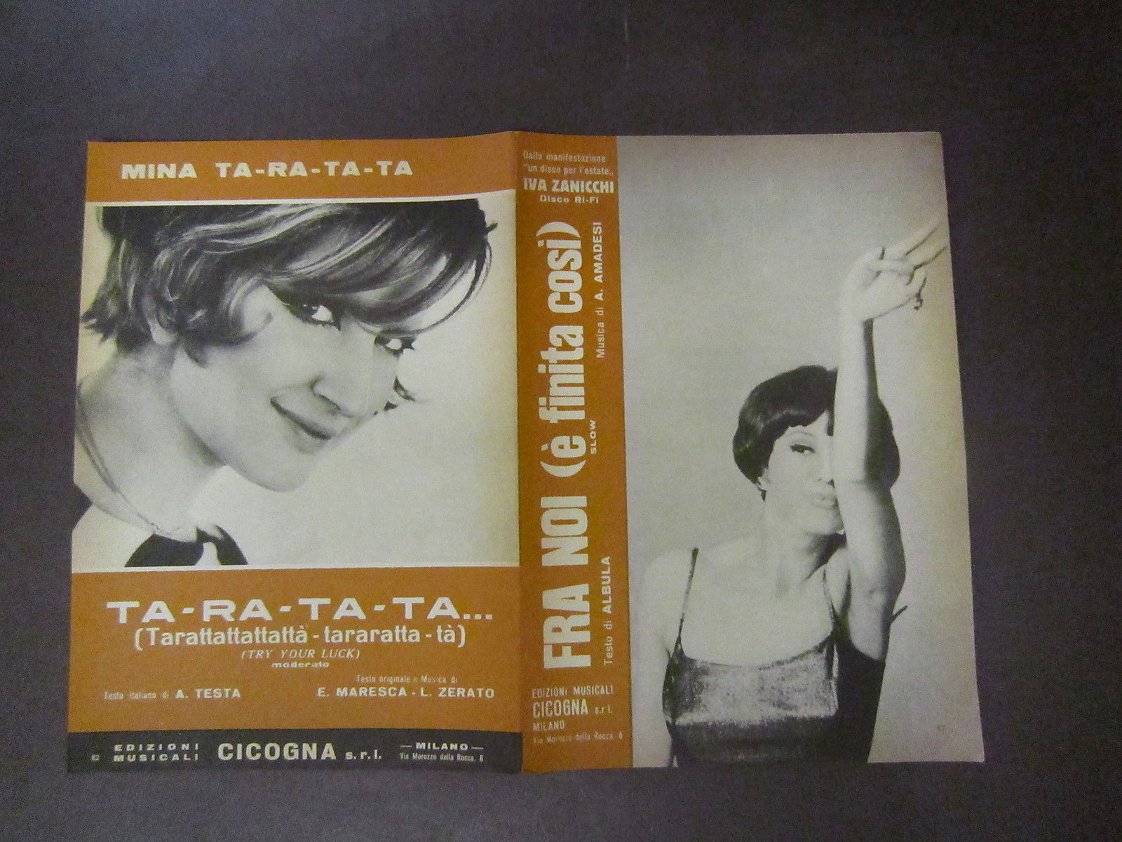 Spartiti Musica Zanicchi Iva Fra Noi Ë Finita CosÏ 1966 …