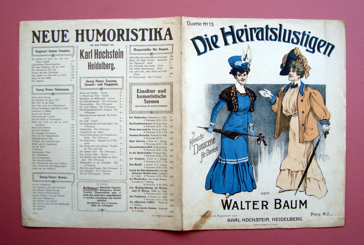 Spartito Die Heiratslustigen Walter Baum Heidelberg Musica