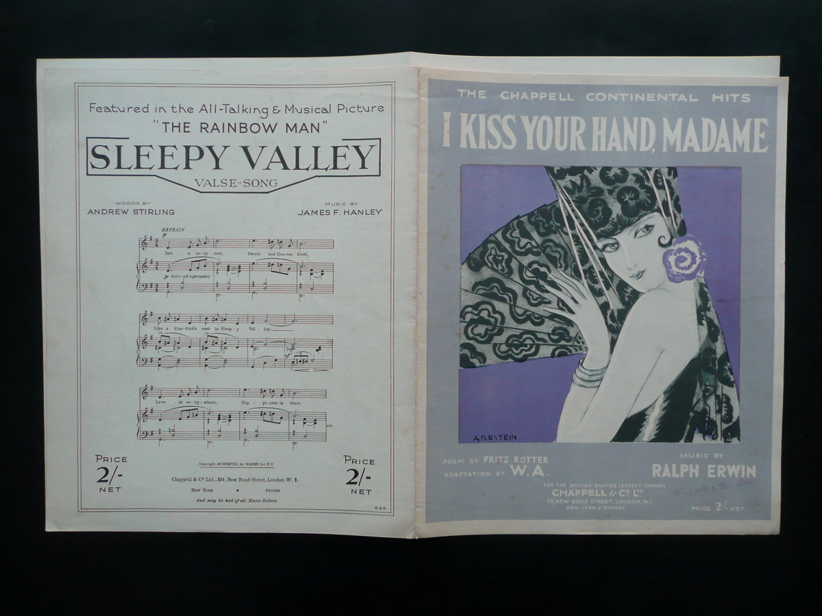 Spartito I Kiss Your Hand, Madame R. Erwin Chappell 1928 …