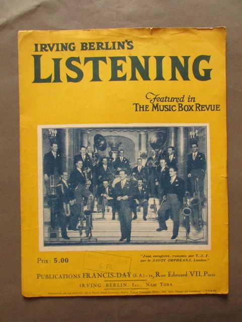 Spartito Irving Berlins Listening New York Musica Jazz Blues Francis …