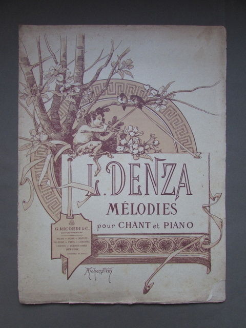 Spartito Pensee Amour Melodie Denza Jammy Ricordi Milano Musica Hoenstein