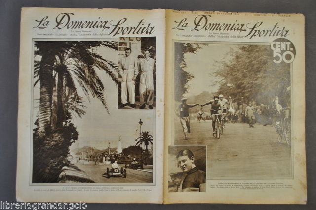 Sport Domenica Sportiva Ciclismo Lipsia Automobilismo Nizza Varzi Nuvolari 1934