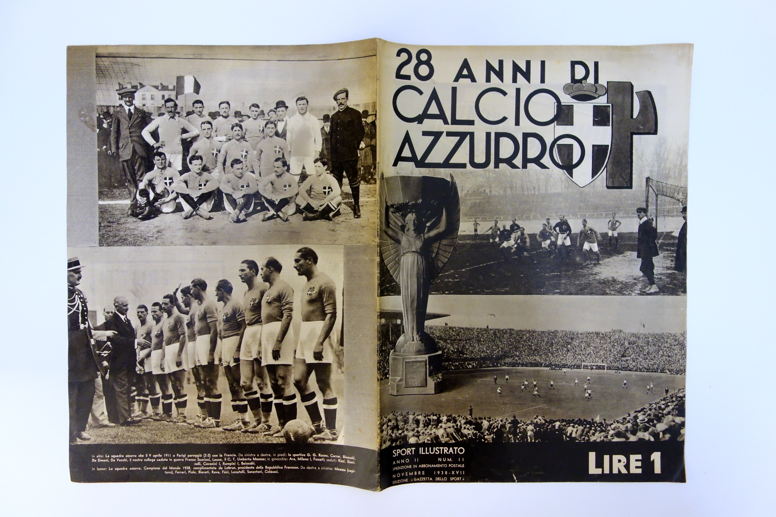 Sport Illustrato Anno II Num. 2 Novembre 1938 28 Anni …