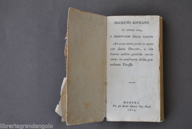 Stati Estensi Modena Reggio Francesco IV Monete Valute Cambio Tariffe …