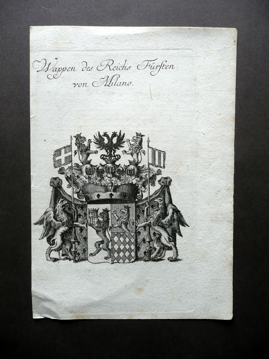 Stemma Araldico Wappen des Reichs Fursten von Milano Primo '800