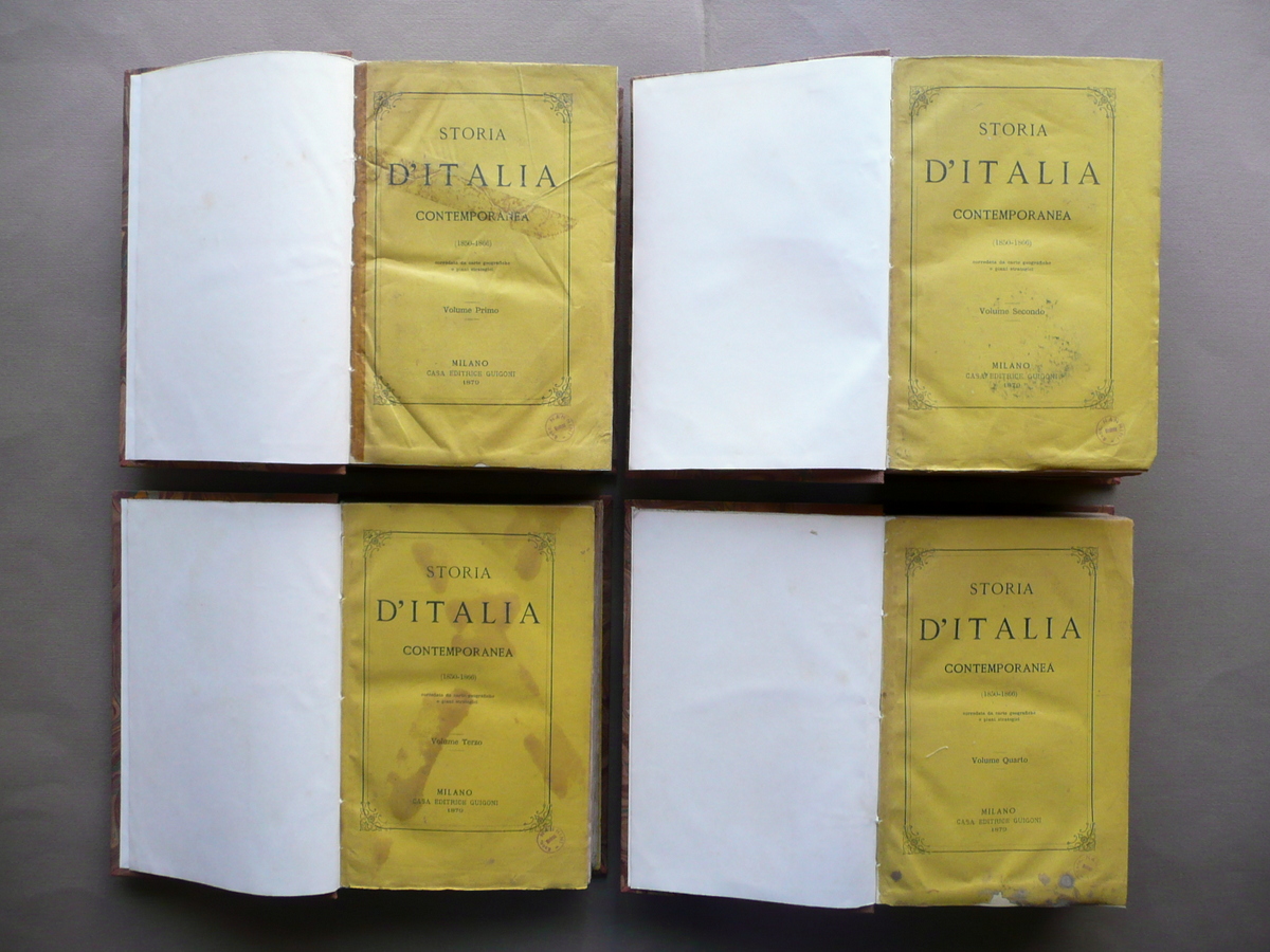 Storia d'Italia Contemporanea 1850-66 L. Zini Guigoni Milano 1866-69 4 …