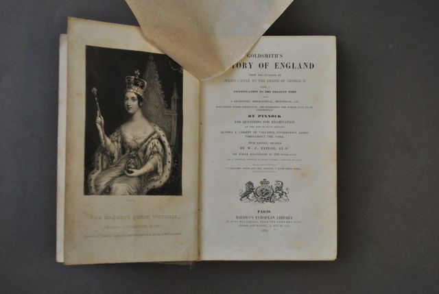 Storia Inghilterra History of England Queen Victoria Goldsmith Pinnock 1845