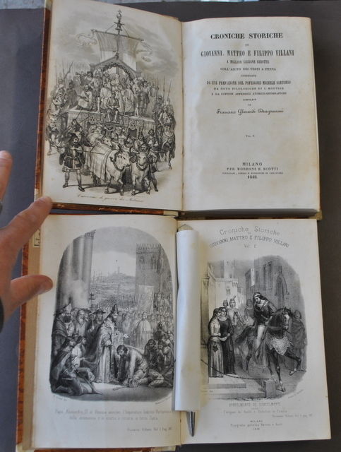 Storia Politica Croniche Storiche Villani Sartorio Moutier Dragomami Milano 1848