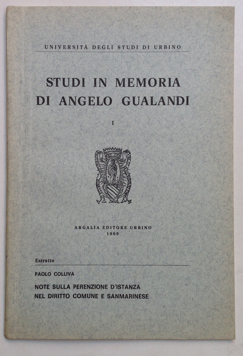 Studi in Memoria di Angelo Gualandi Estratto Paolo Colliva San …