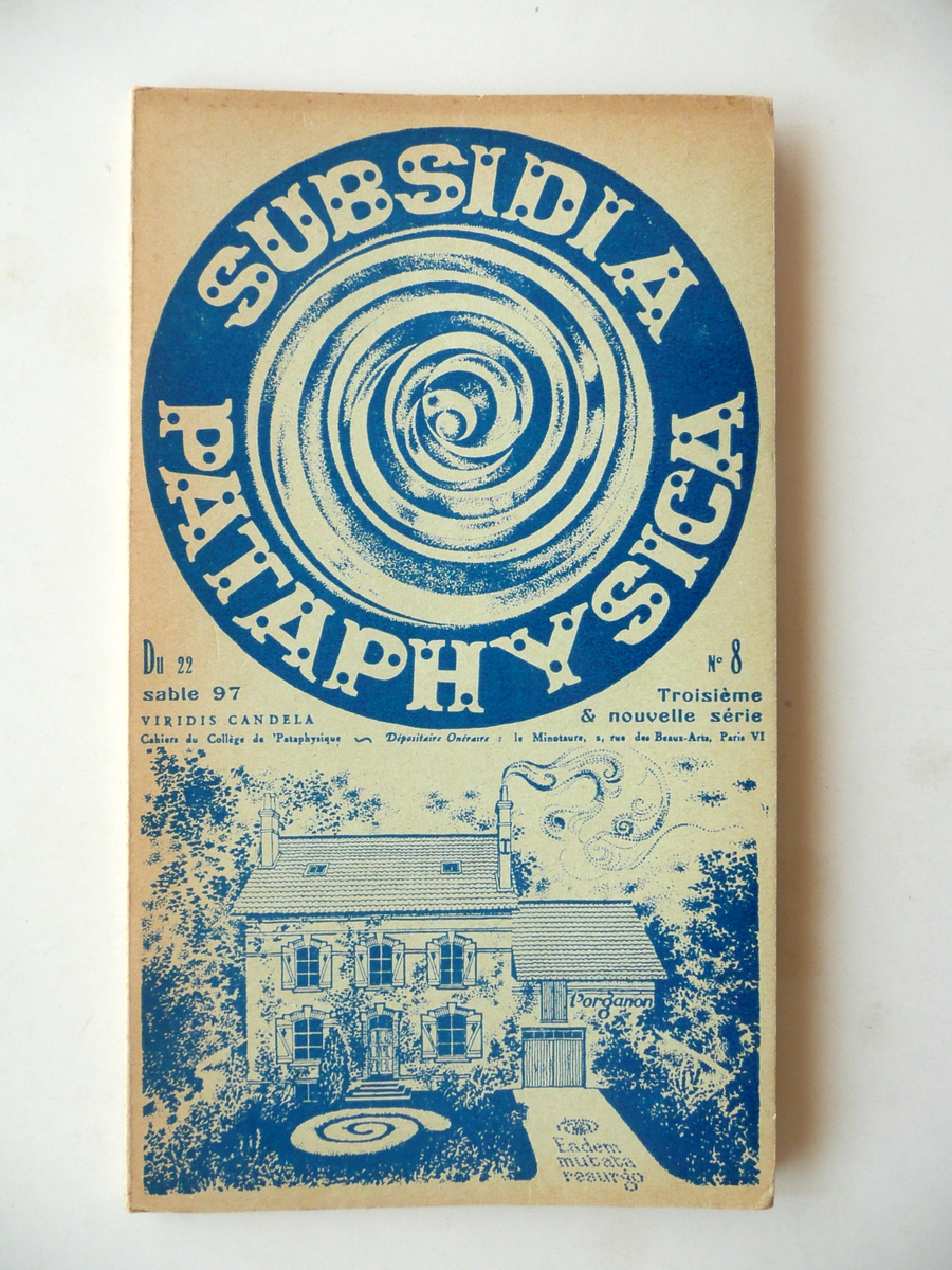 Subsidia Pataphysica N. 8 College Pataphysique Ex Libris Piero Chiara …